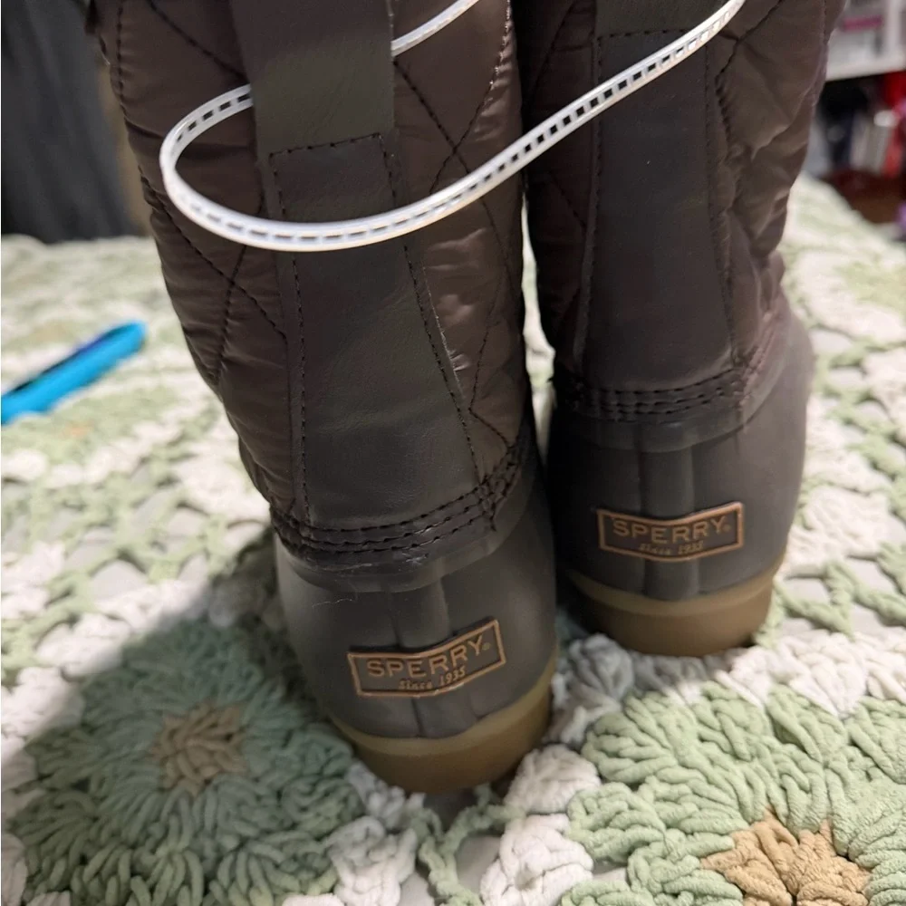 ❣️🤙🏽Sperry Men's Brown and Tan Rain Boots